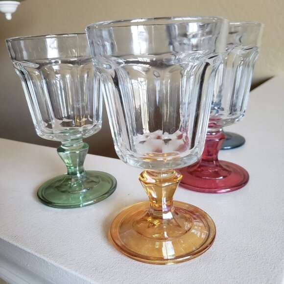 Glassware dessert ice cream set of 4 colorful base mug - Picture 2 of 16